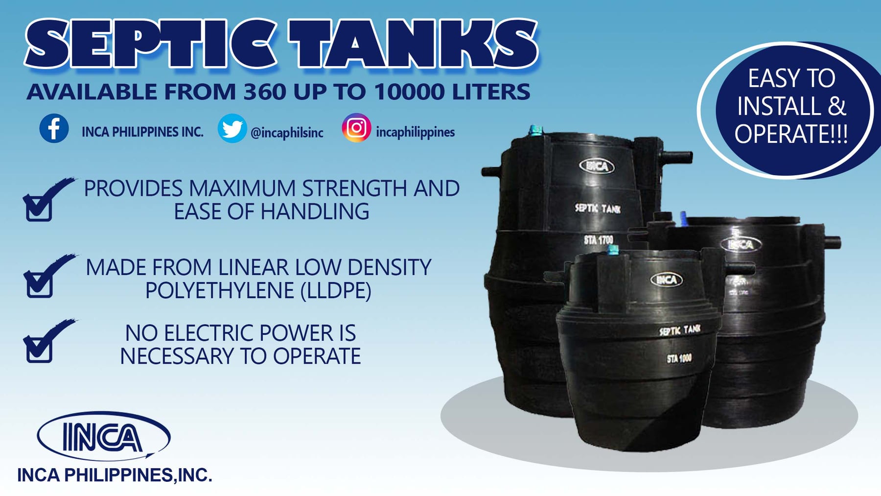The INCA septic tank is designed... - INCA PHILIPPINES INC. | Facebook