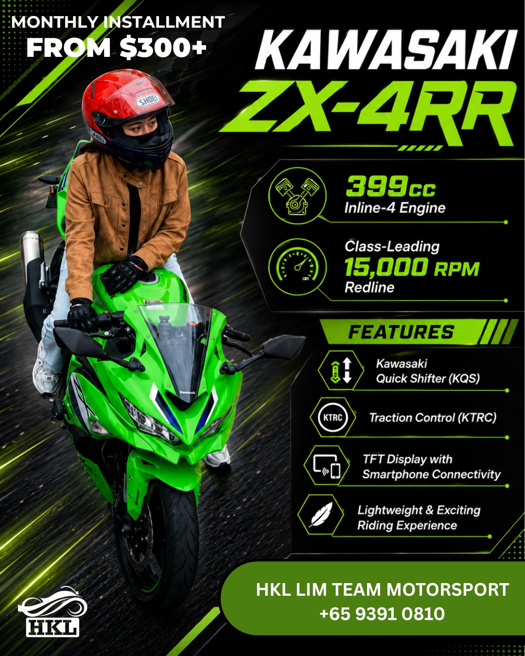 🏍️ The Only 399cc Inline-Four in Its Class. The Kawasaki ZX-4RR