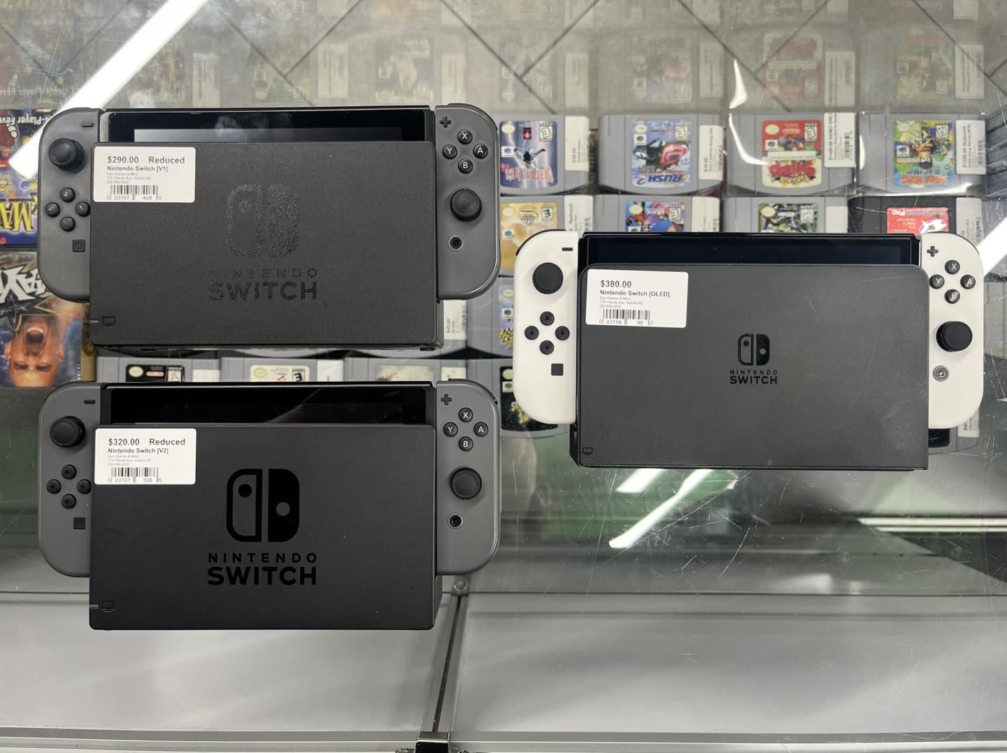 We're putting out some Nintendo Switch Consoles, loose games and