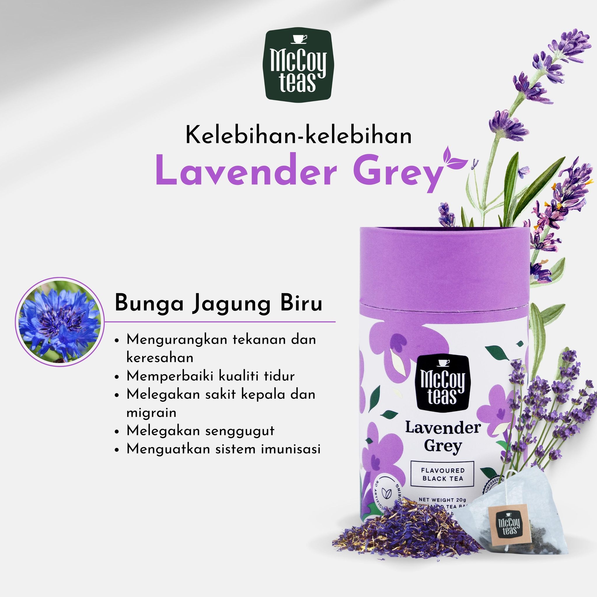 McCoy Teas Malaysia - Lavendar ni bukan je baunya harum, malah dia juga ...
