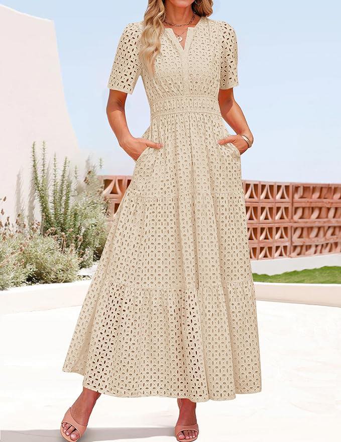beige dress amazon This is hands down one of the best versatile dresses for everyday wear. The fabric is the softest, thick material (but still breathable), and the best part? It never wrinkles 👏 perfect Sleeve:32-33