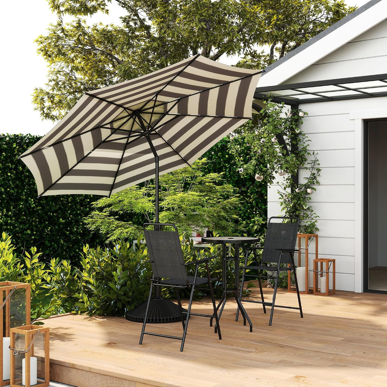 black patio umbrella hot 9-ft for shade and comfort abu garcia orra products allowing for easy adjustment GASTWHITEOUT2025 Color:Fig