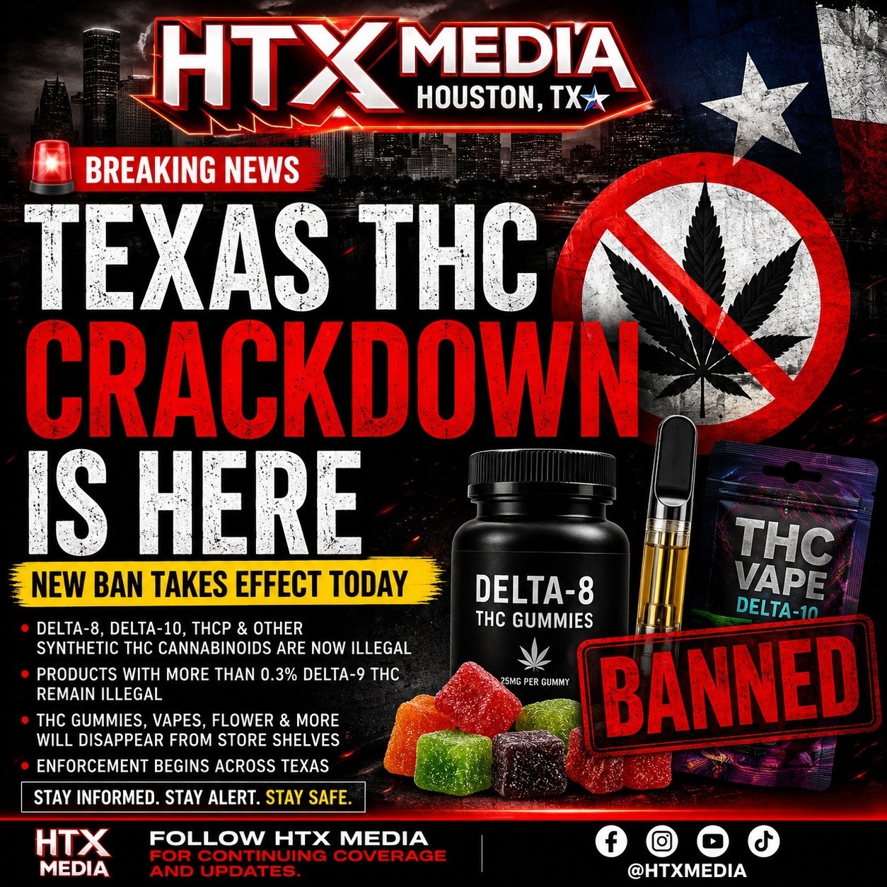can you buy delta 8 vapes in texas 🚨 HTX MEDIA EXPLAINS: THC CRACKDOWN — HERE'S WHAT IS NOW BANNED AND WHAT'S STILL LEGAL 🚨 As of July 31, 2026, Texas has dramatically changed the hemp market. Thousands of Flavors:Strawberry Cereal Donut Milk Cali pods zero nicotine Melt Lemon Cherry Gelato