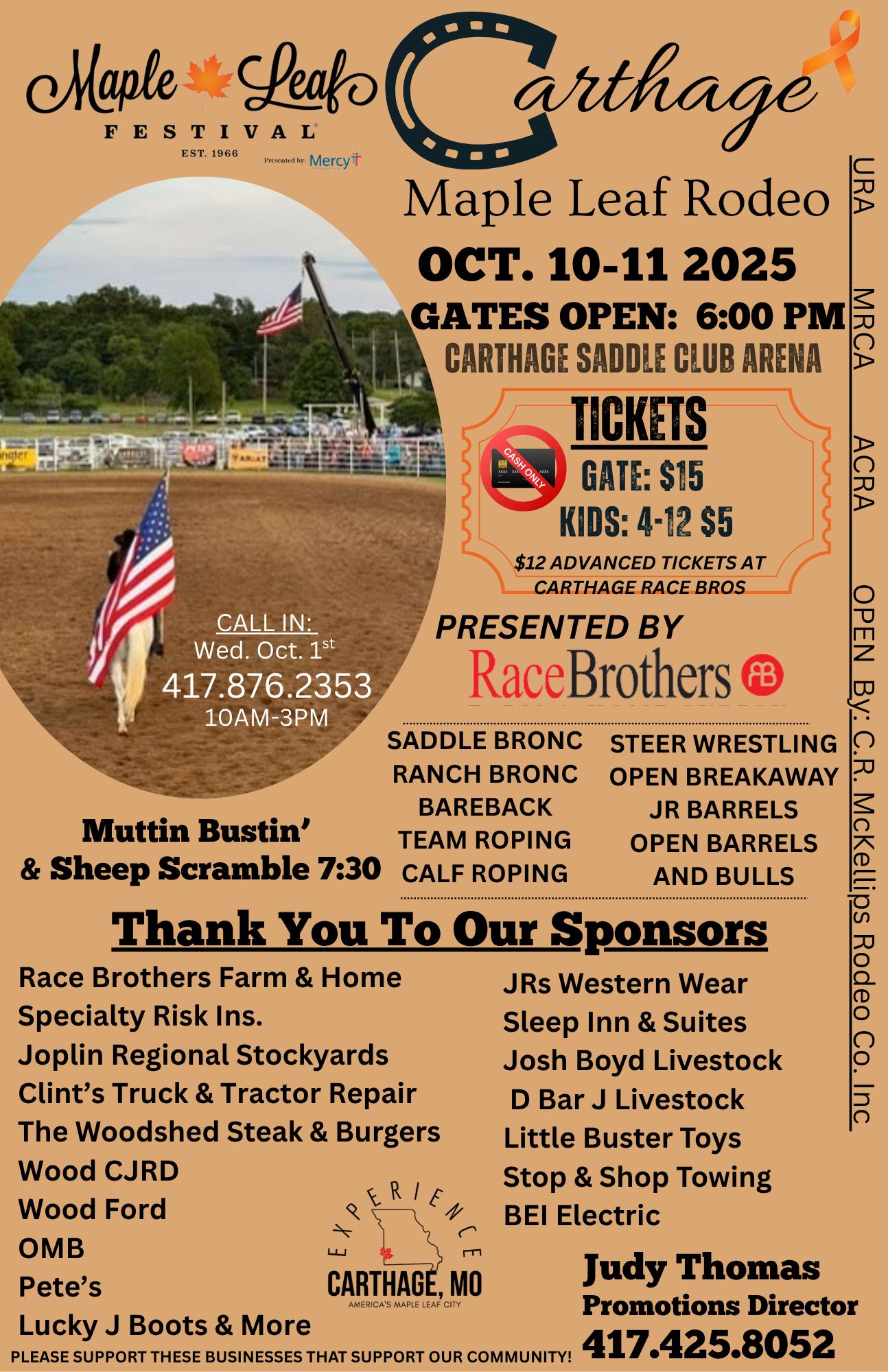 Carthage - The Maple Leaf Festival® Rodeo kicks off today! 🐎 Gates open ...