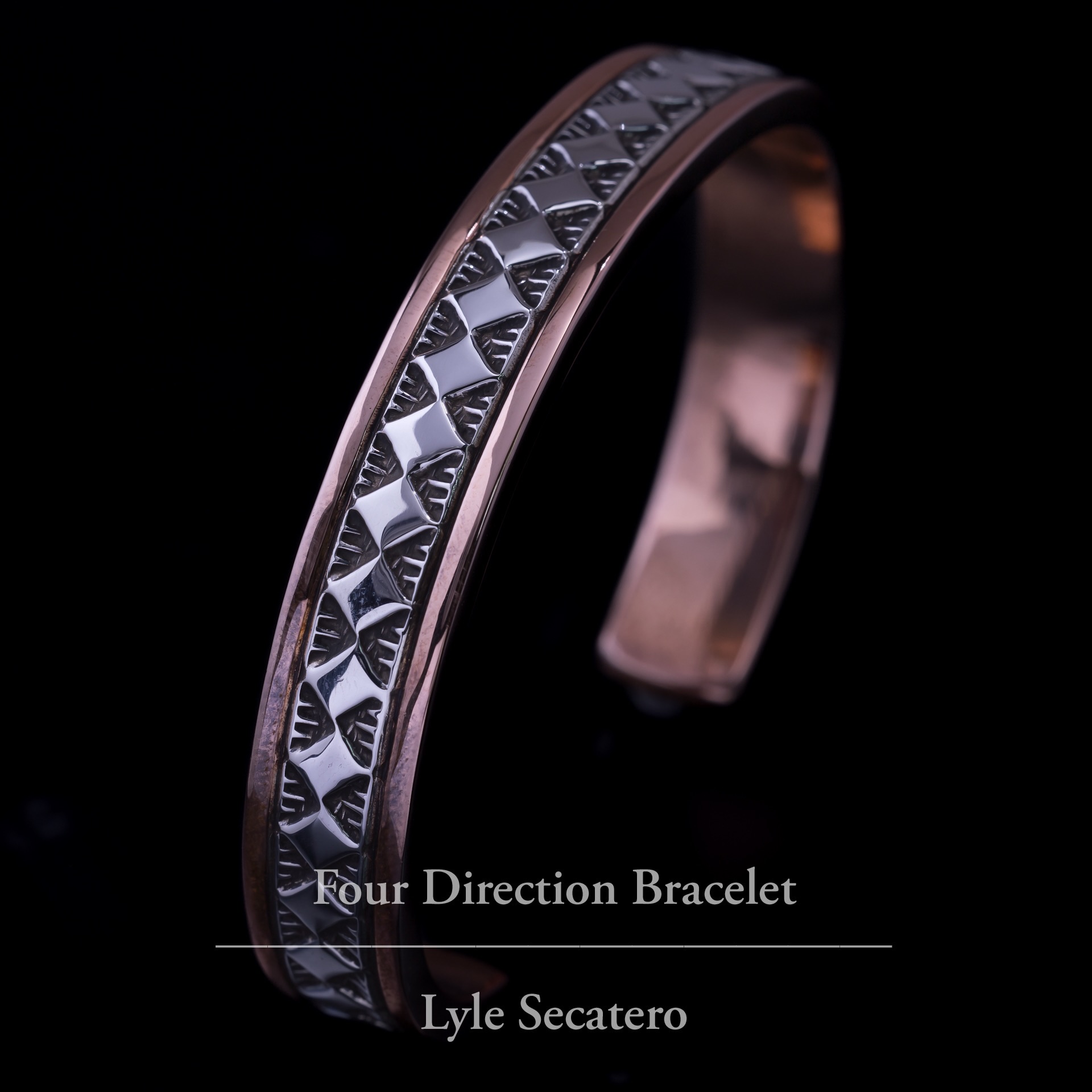 NEW ARRIVAL - 3/8” width, Four Direction Bracelet Lyle Secatero