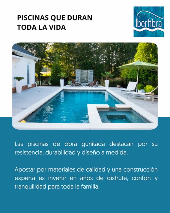 Iberfibra - 🏗️ La piscina de obra gunitada: resistencia y diseño que ...