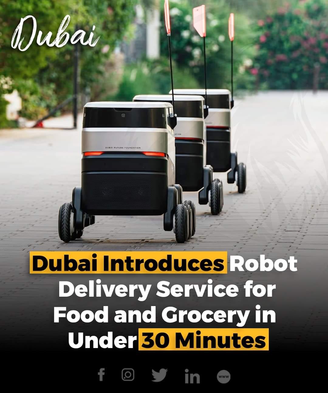 Sohail Rabbani - Three autonomous delivery robots will... | Facebook