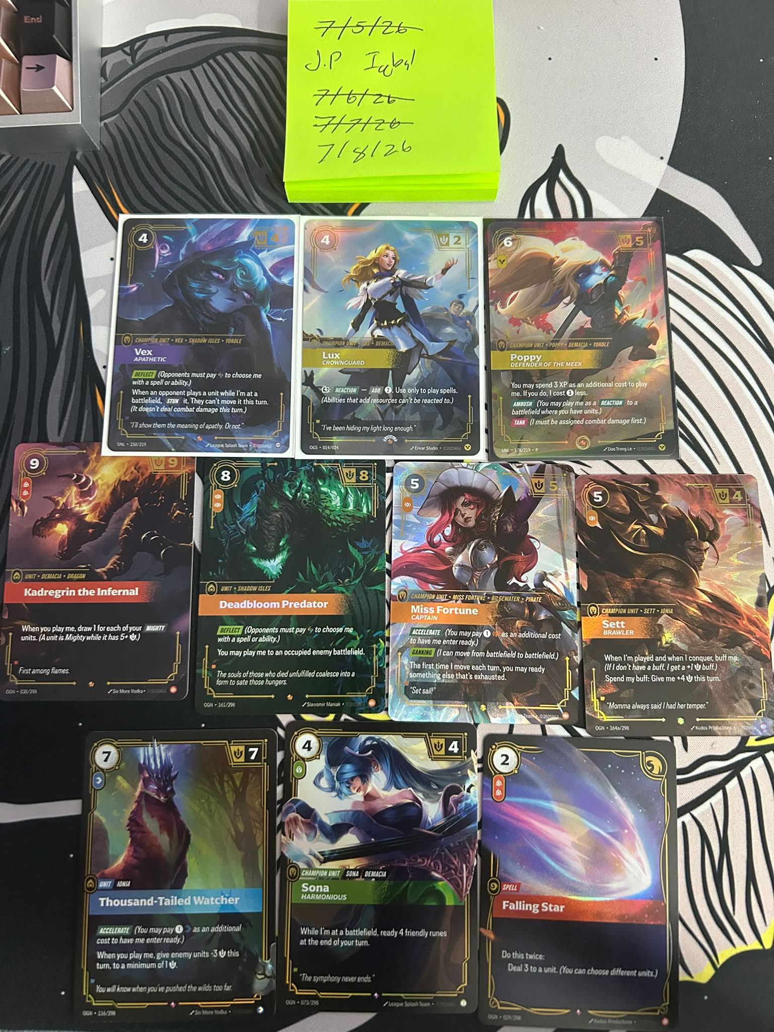Buying Falling Star and Deadly Flourish cards from Riftbound