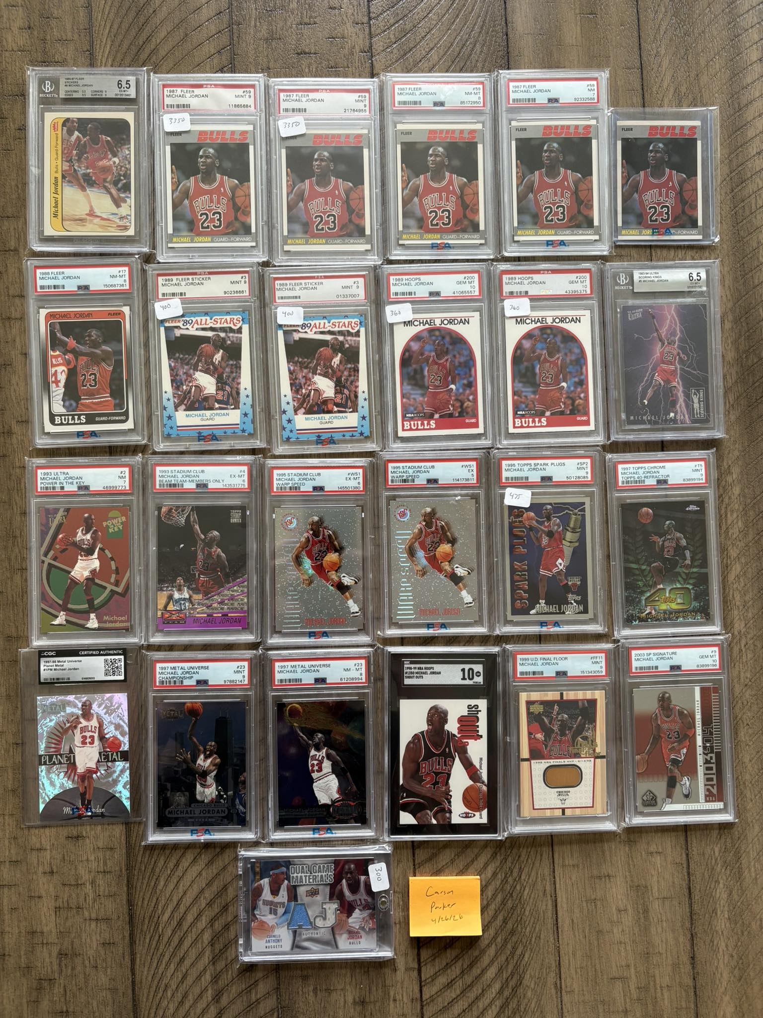 Michael Jordan basketball cards for sale