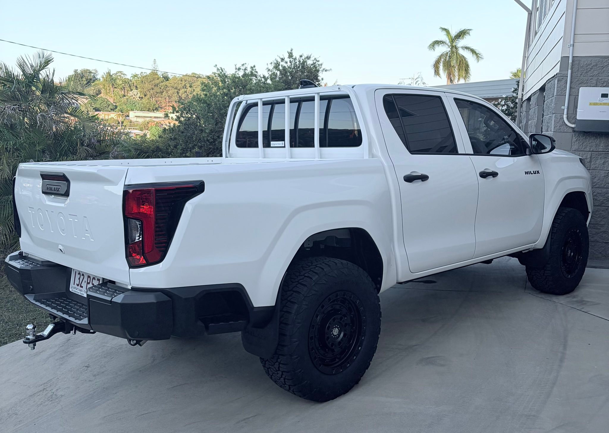 Black rock military wheels on Toyota Hilux