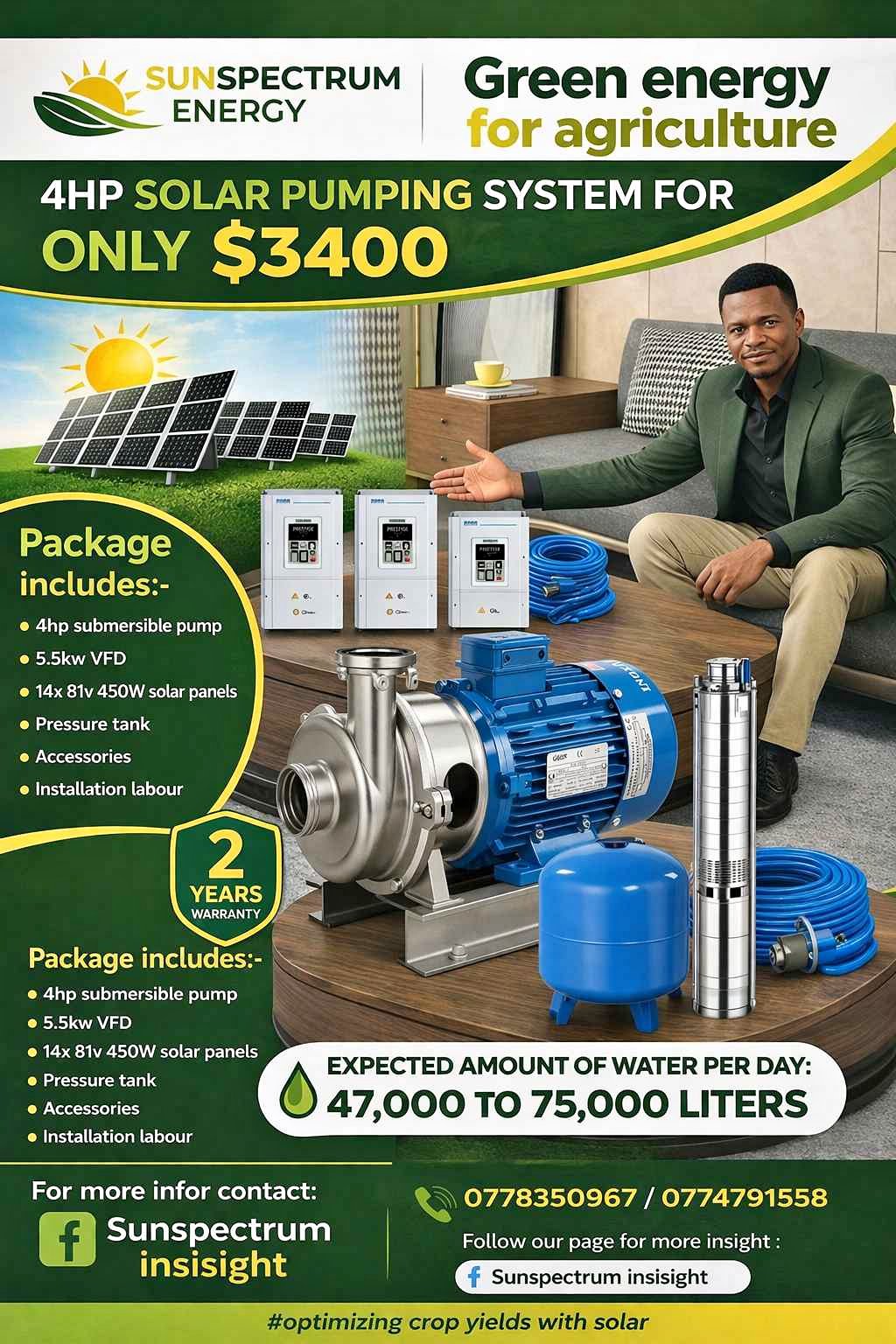 4hp solar pump system - Miscellaneous - Harare, Zimbabwe | Facebook ...