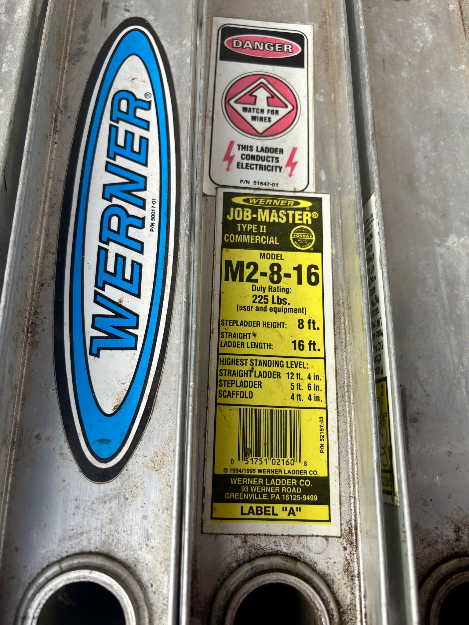 Werner Multi-Position Ladder (Job-Master M2-8-16) - Ladders - Ann Arbor ...