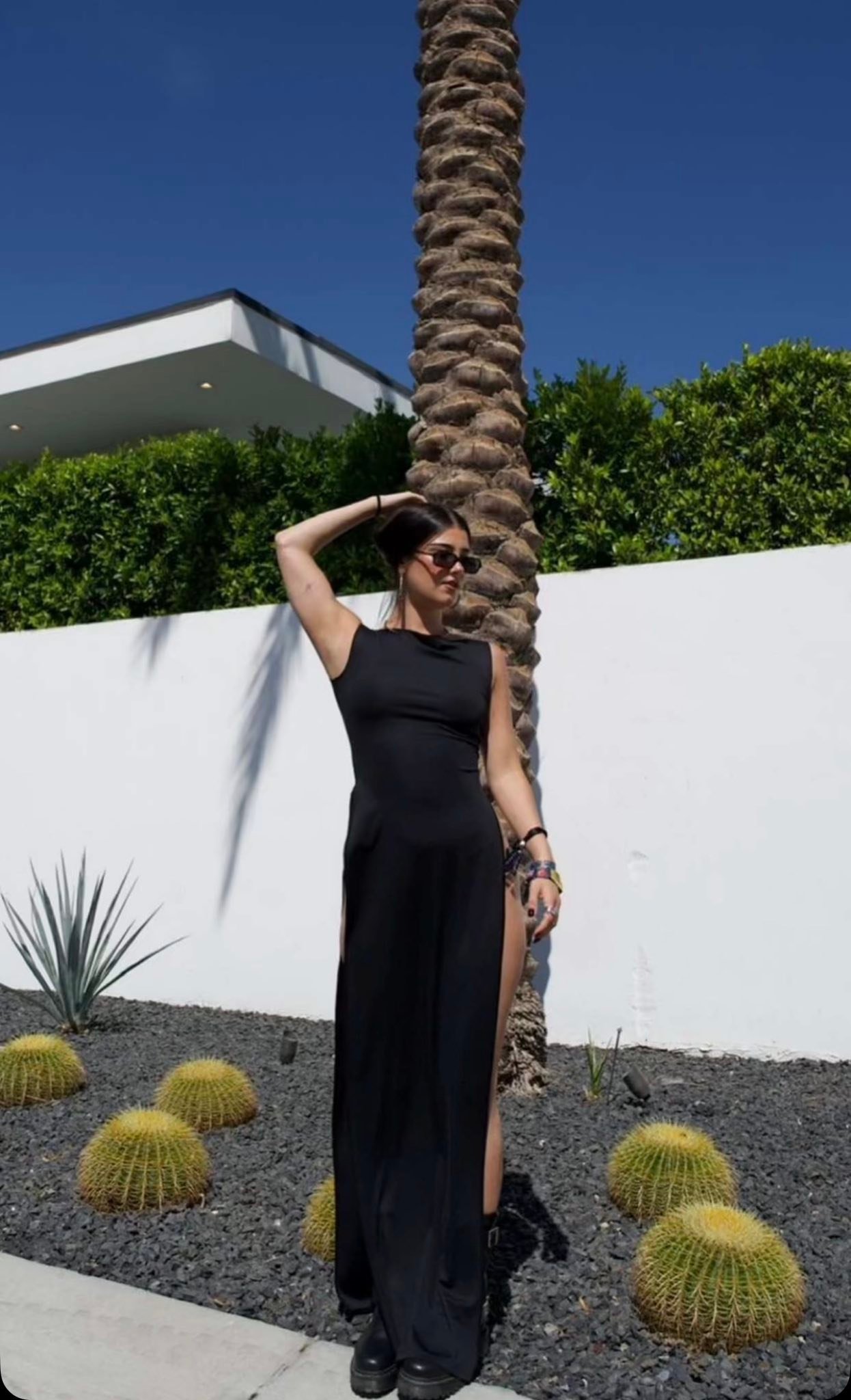 charli damelio black dress D'Amelio shows off outfit in viral post sexy wedding dresses backless black tie dress Color:Metallic Bubblegum