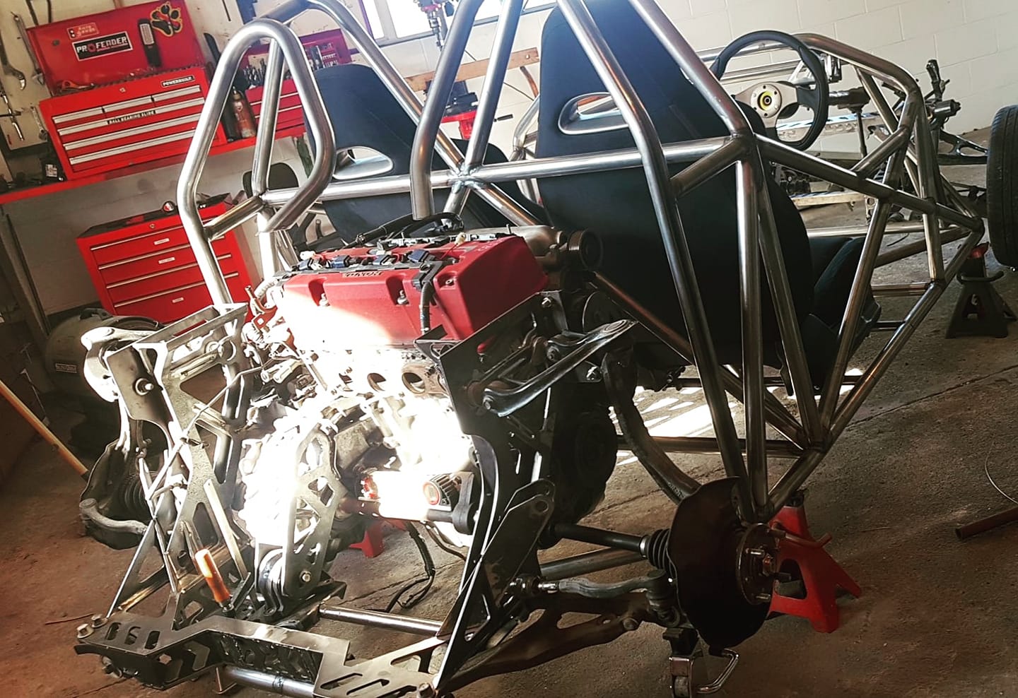 In goes the k20 euro r plus 6 speed... - Scratch_built_design