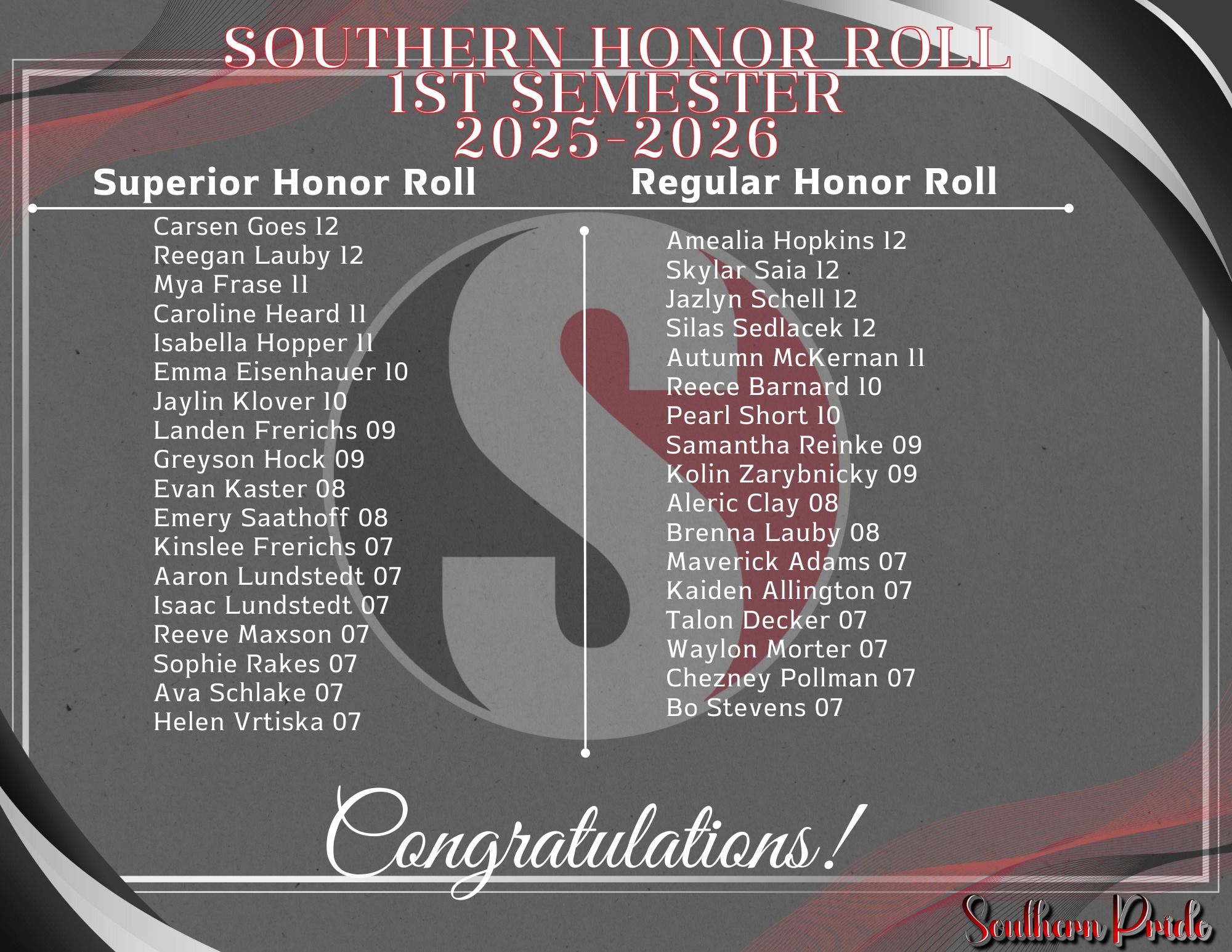🎓 Congratulations to our... - Southern Public Schools | Facebook