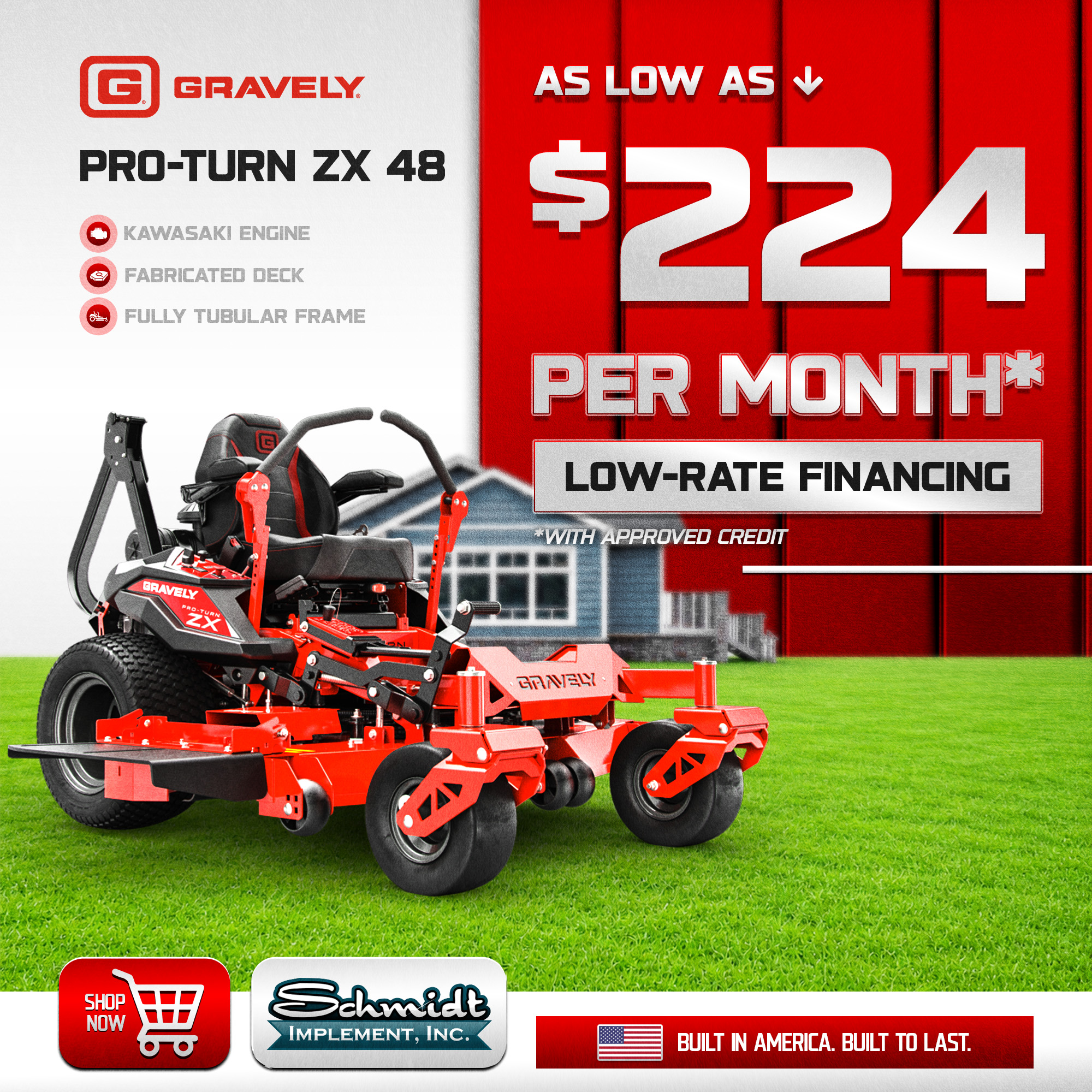 Gravely zero-turn mowers on sale with 0 down financing