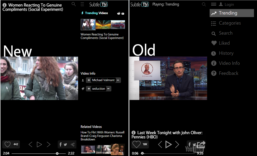 SubtleTV - SubtleTV has a new design with live stream personalization ...