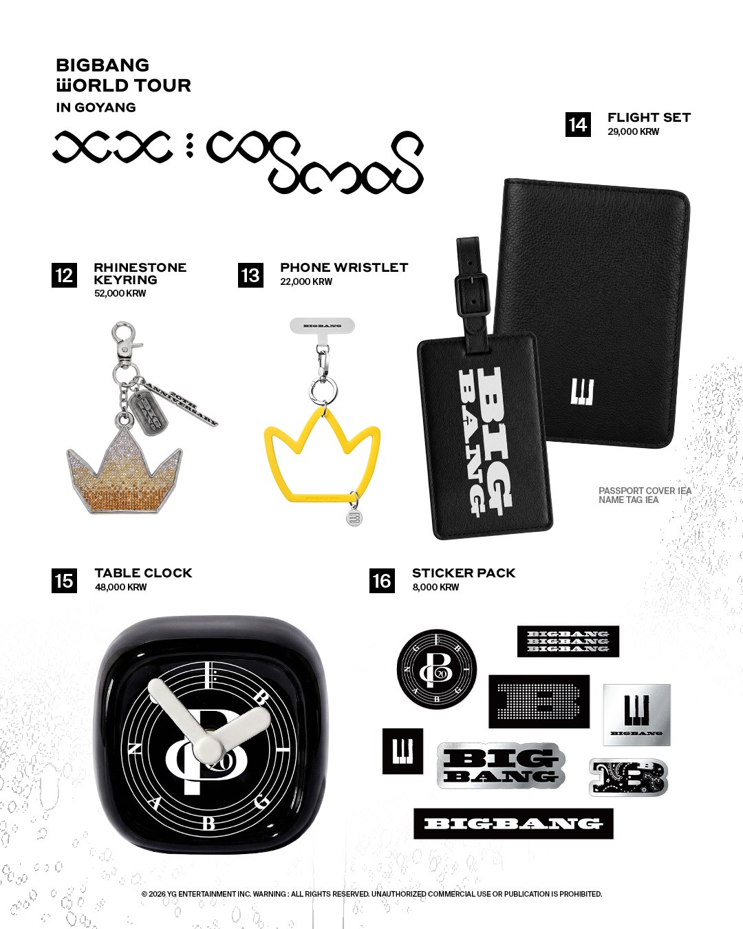BIGBANG 2026-2027 WORLD TOUR < XX : COSMOS > ✴️ OFFICIAL MERCH