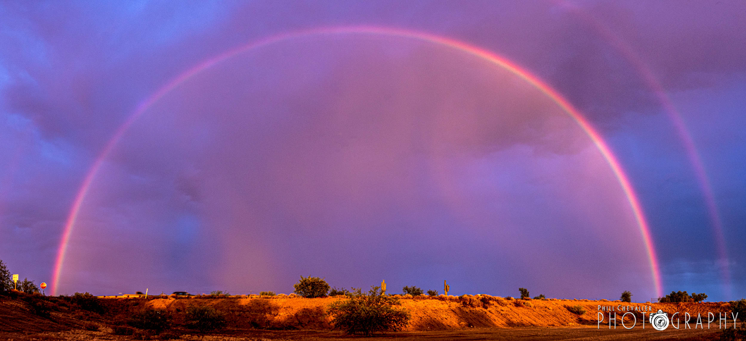 Crazy bright rainbow tonight over North Phoenix.🌵