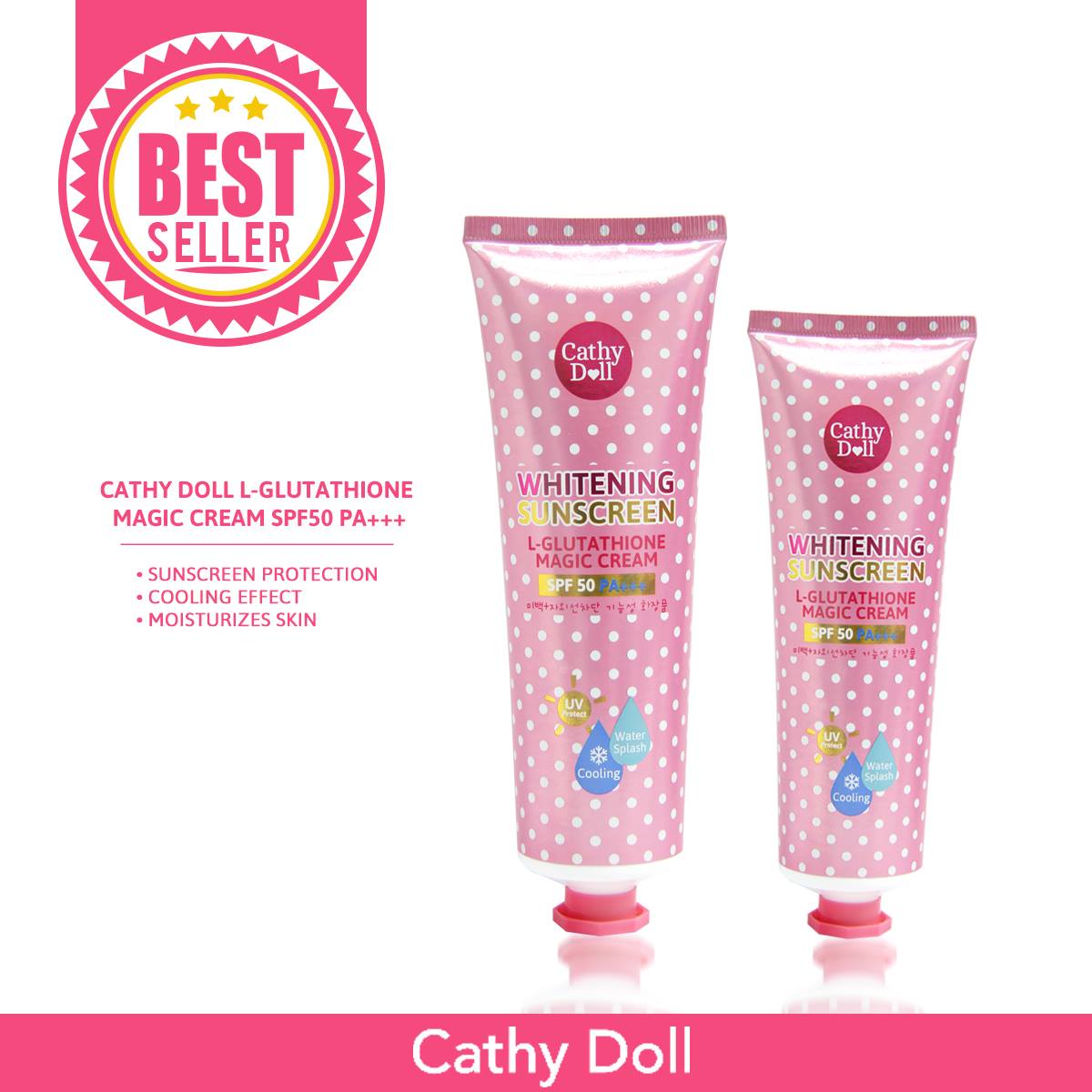 It's summer! There's no reason why L-Glutatione Magic Cream SPF50 is not Cathy Doll's Best Seller this month especially when it comes with sunscreen protection SPF50 PA+++, it's lightweight, non-sticky, has a