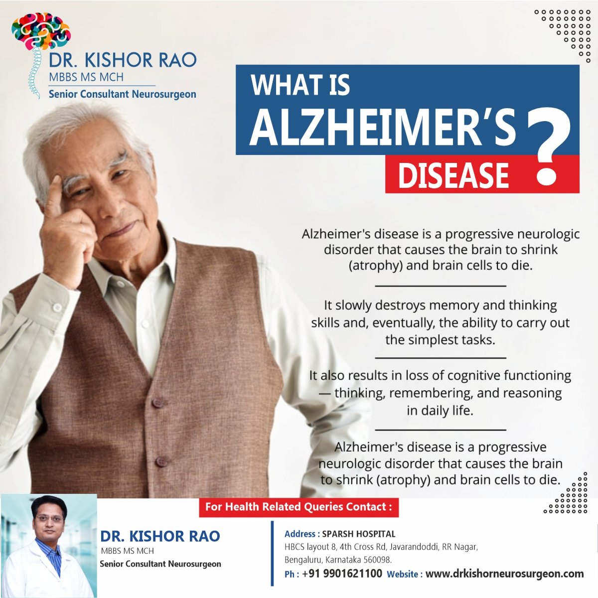 Alzheimer... - Dr. Kishor Rao - Senior Consultant Neurosurgeon