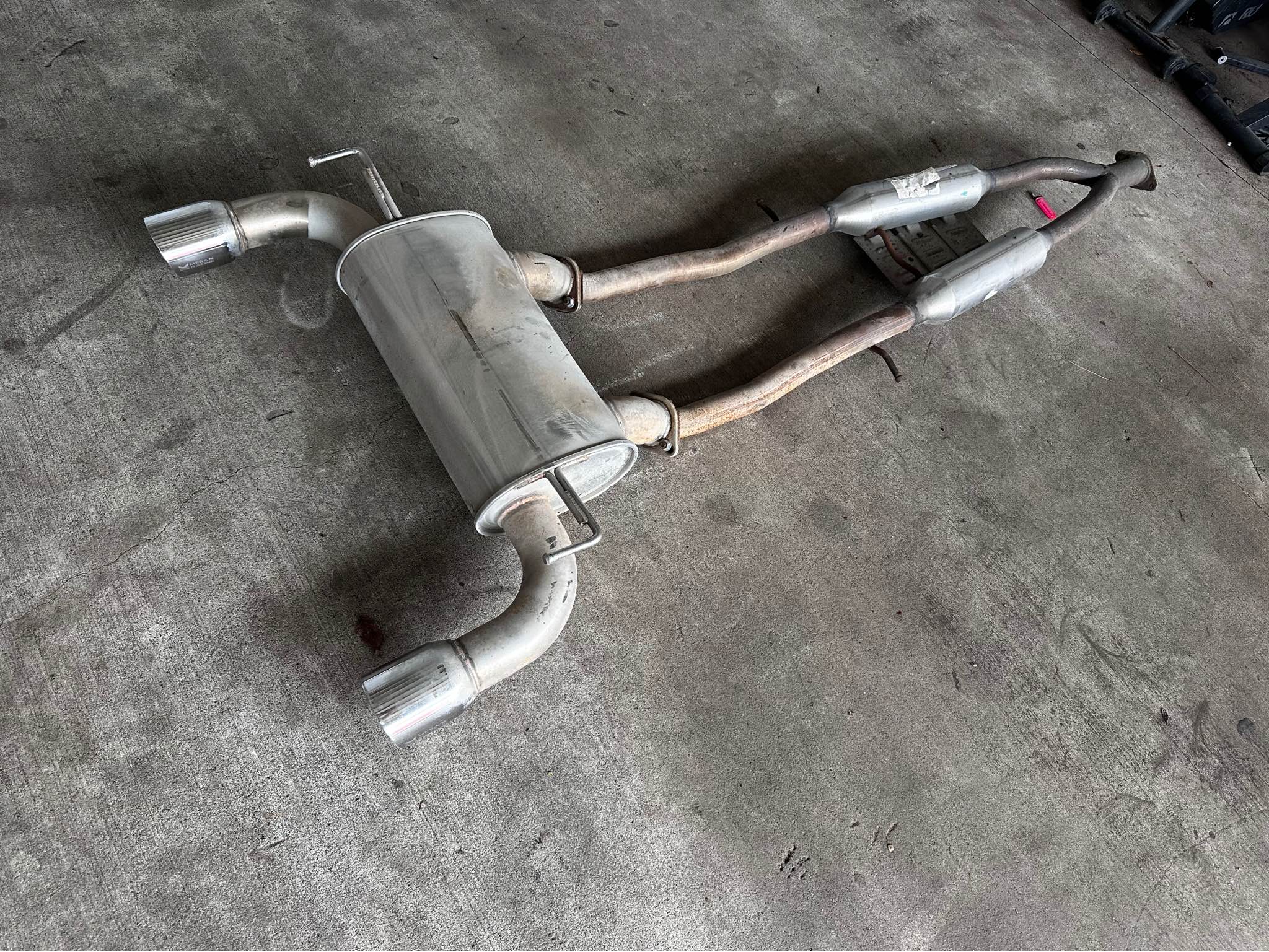 G37 coupe exhaust with megan racing muffler - Car Exhausts & Exhaust ...