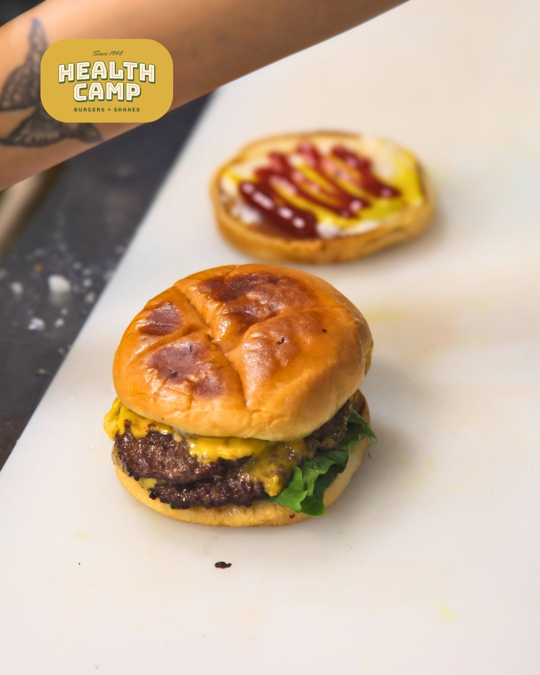 Every burger starts with the perfect build. Fresh beef on the
