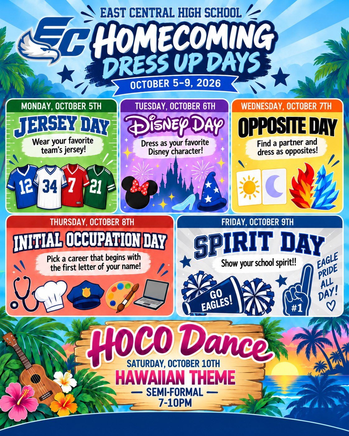 disney homecoming dress up days East Central High School October 5-9, 2026. #isd2580 #hoco2026 #schoolspirit TC_Main