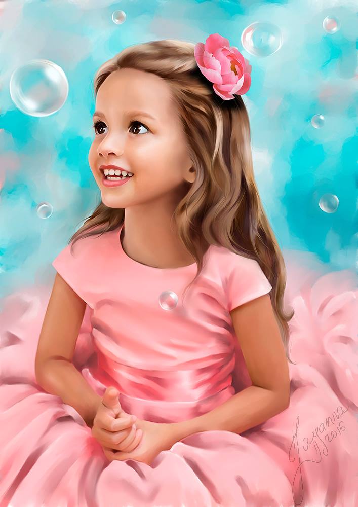 Digital pet and human portraits from Layanna