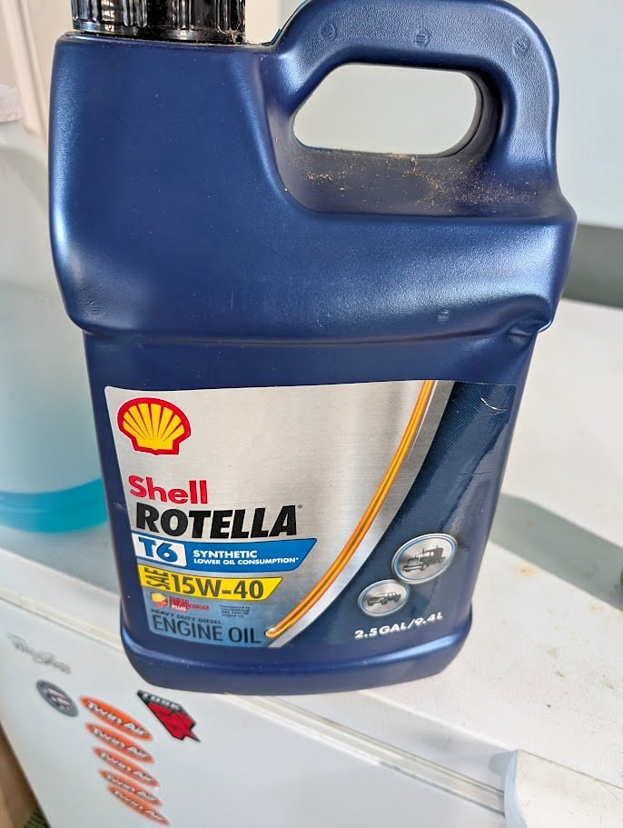 2.5 gallon shell Rotella T6 synthetic 15W-40 - Gardening Supplies ...