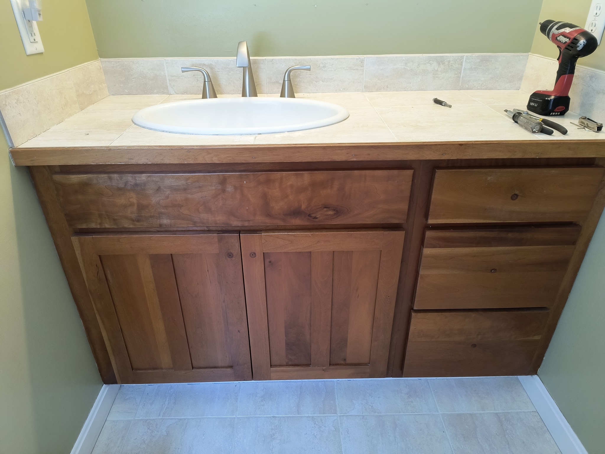 Alaterre Bennet 48" Bathroom Vanity Cabinet Only – Solid Pine, Shaker Doors, White Finish