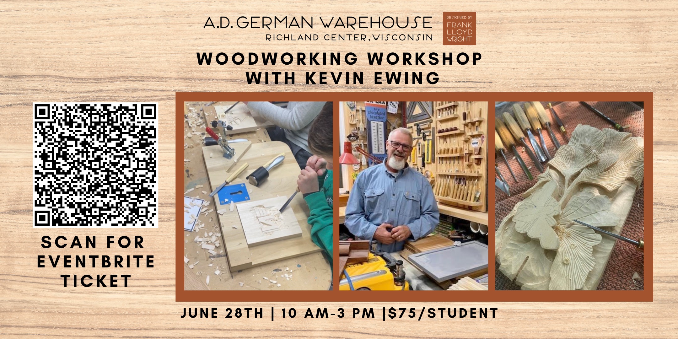 Woodworking Workshop with Kevin Ewing at A.D. German Warehouse