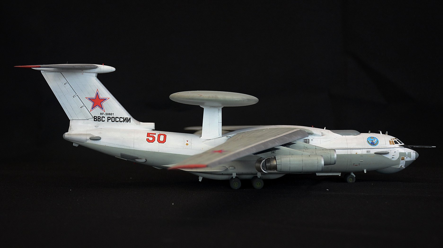 Yuri aka ВзПУшник build wonderful A-50 kit in 1/144 scale ТПО