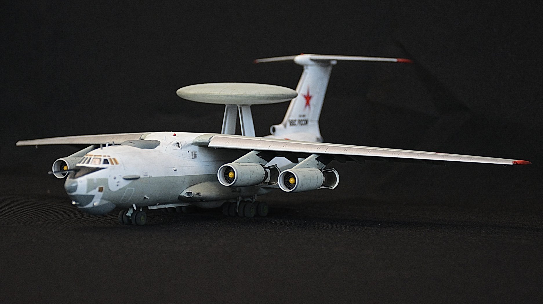 Yuri aka ВзПУшник build wonderful A-50 kit in 1/144 scale ТПО