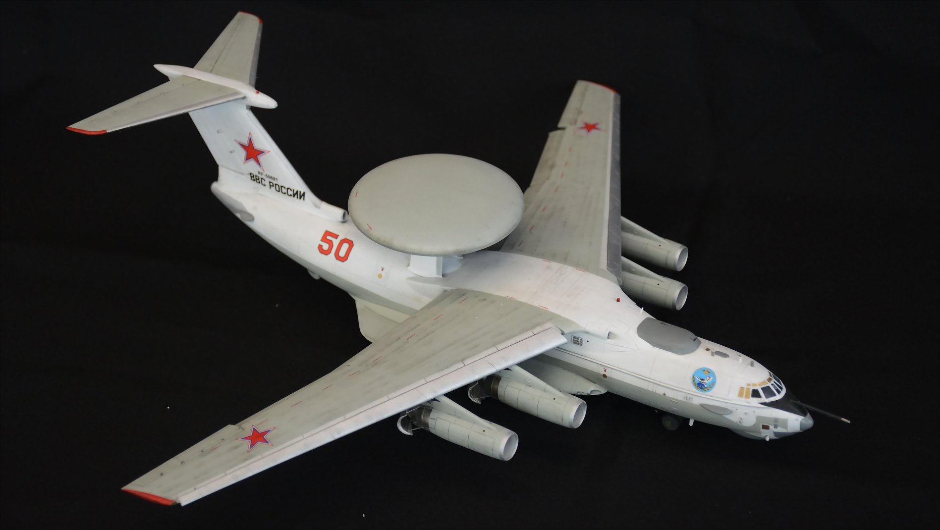 Yuri aka ВзПУшник build wonderful A-50 kit in 1/144 scale ТПО