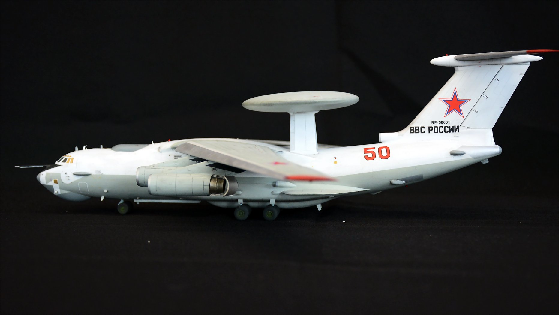 Yuri aka ВзПУшник build wonderful A-50 kit in 1/144 scale ТПО