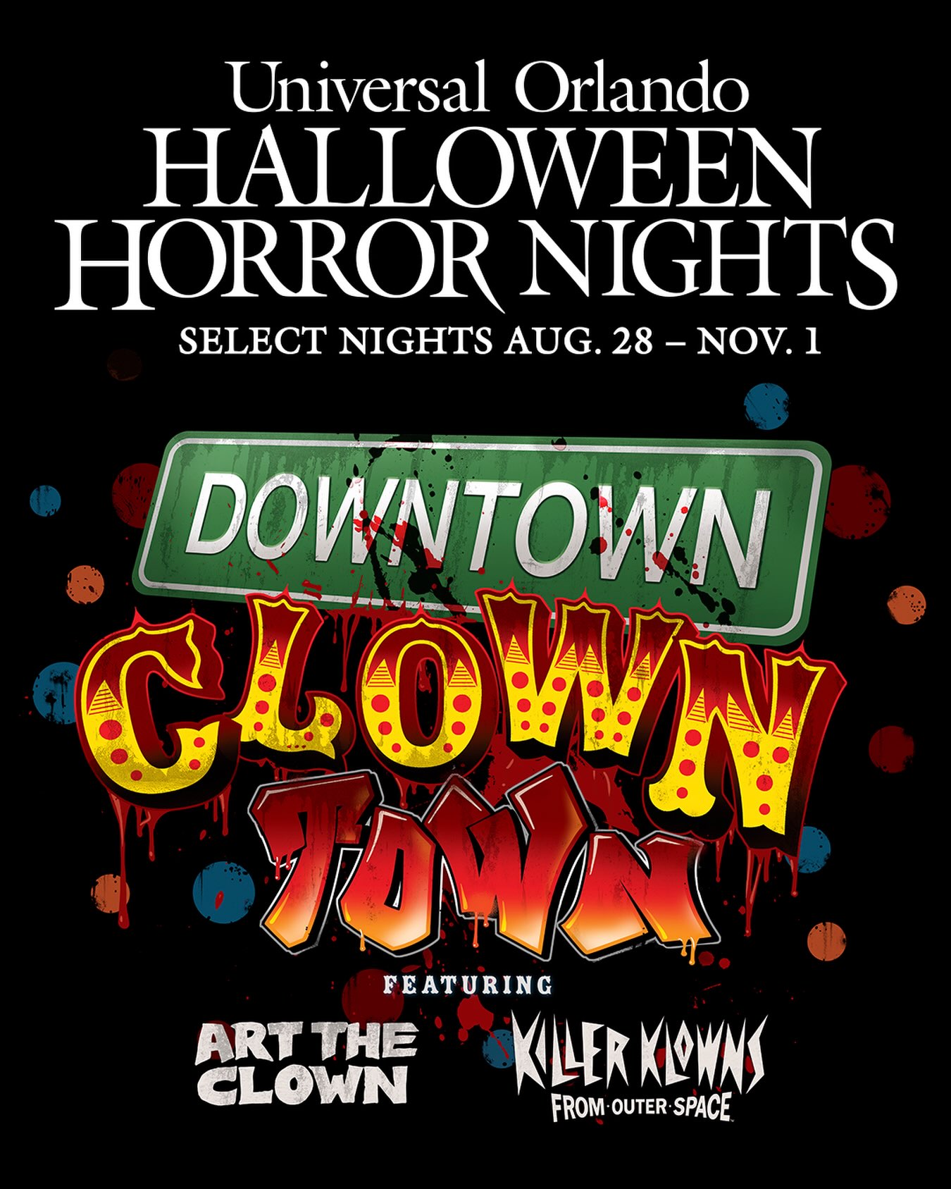 Scare Zone Announcement: Downtown Clowntown The city that never