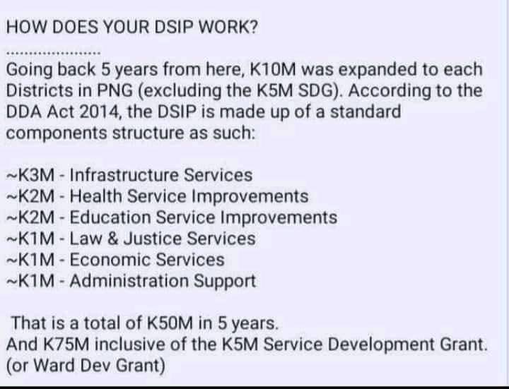 This is how our DSIP/PSIP funds should work. About time our leaders explain to us how those funds were used over the last five years