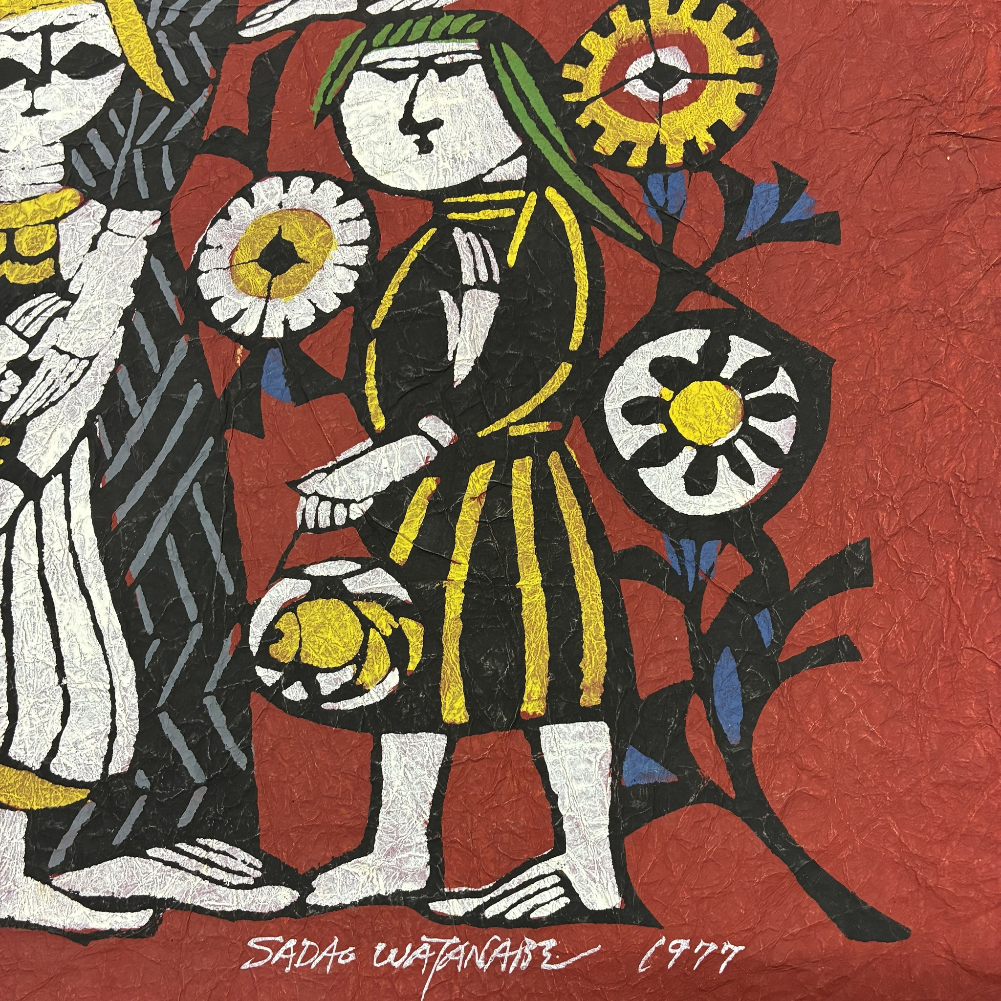 New item- 粟津潔「花札想」 木版 ed.200 直筆サイン 昭和54年（1979