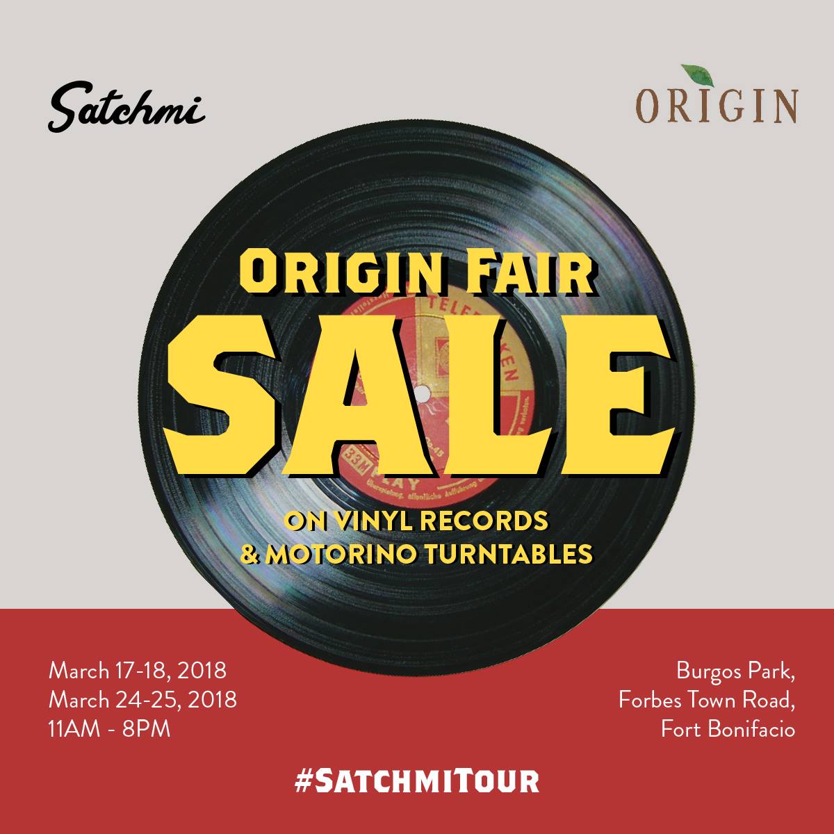 Satchmi - #SATCHMITOUR IN BURGOS PARK TOMORROW FOR Origin... | Facebook