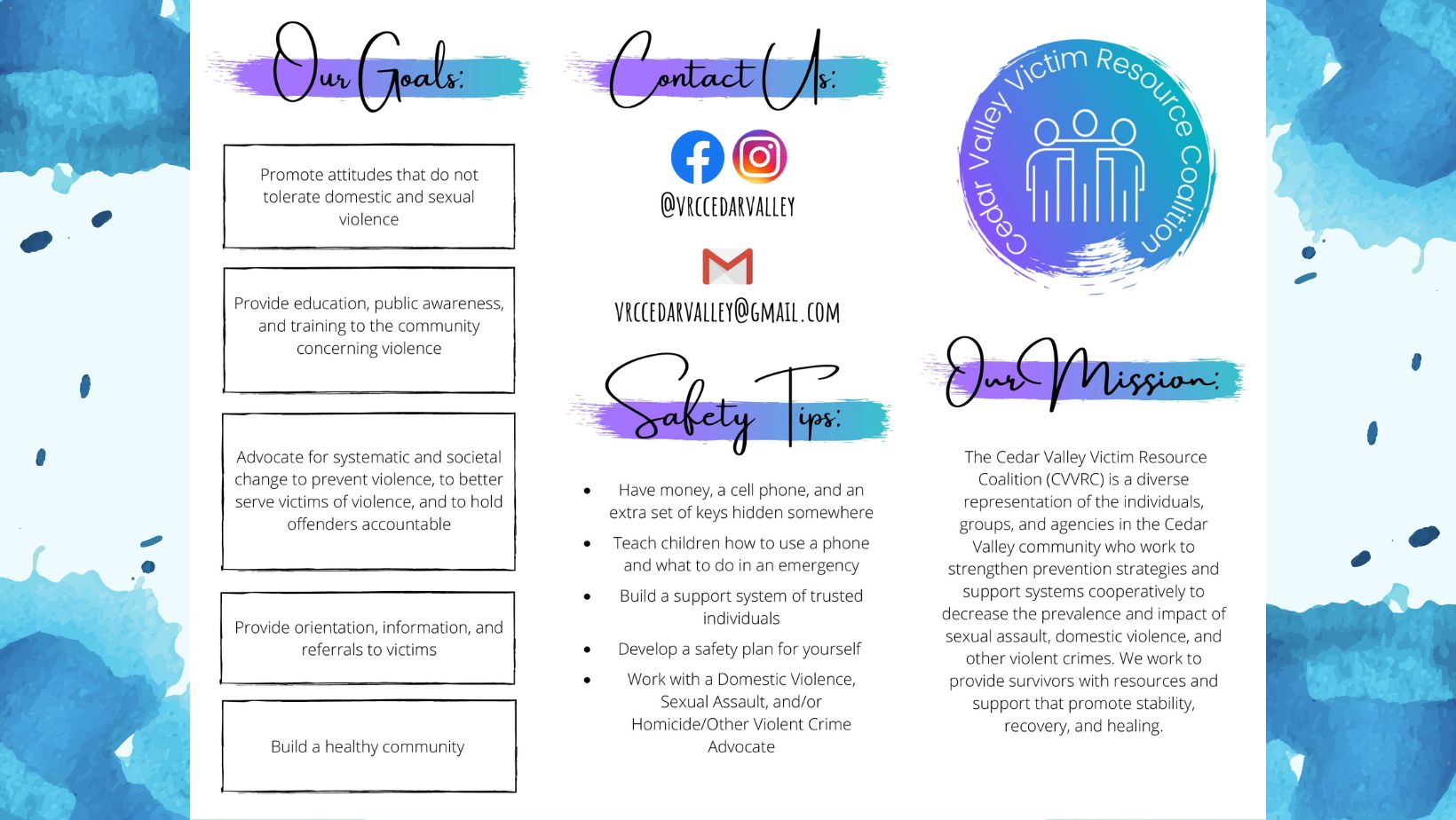 Cedar Valley Victim Resource Coalition- CVVRC