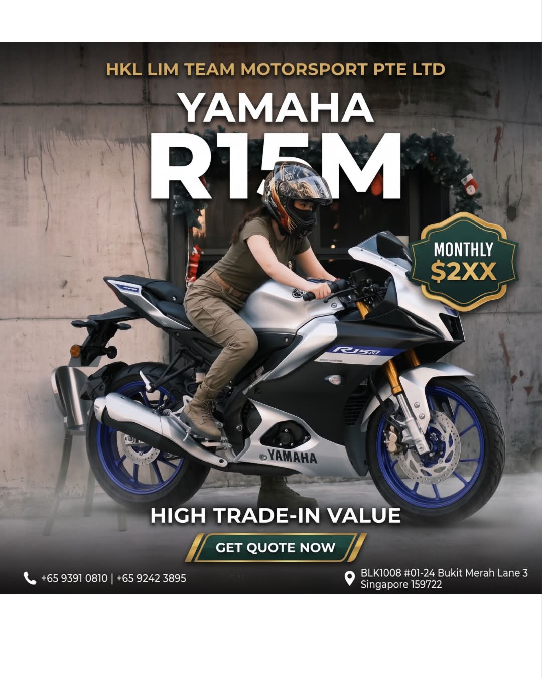 Yamaha R15M sports bike for sale in Singapore with financing options