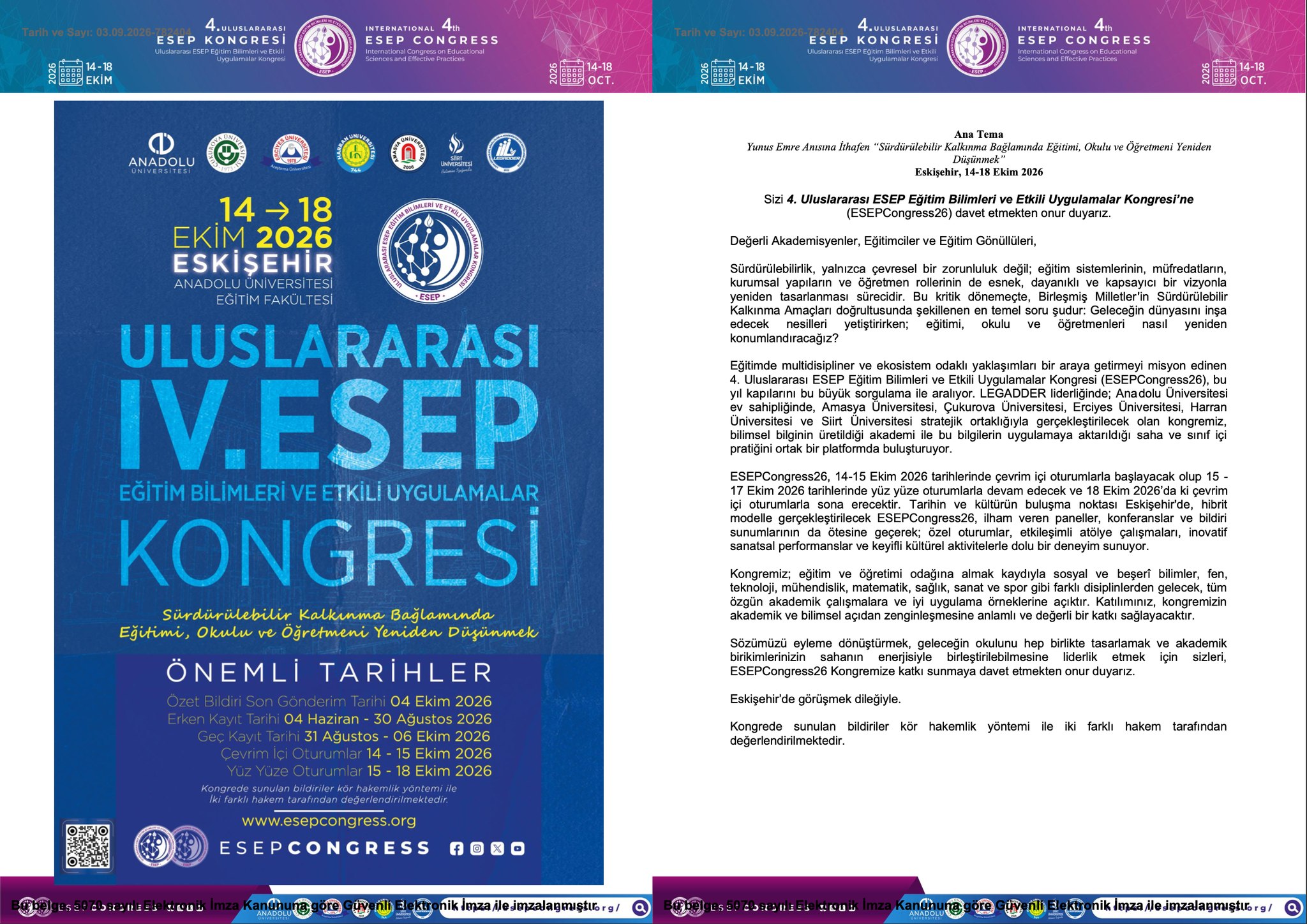 Kongreler, Konferanslar, Sempozyumlar, Çalıştaylar Tuğba Kocadağ Ünver