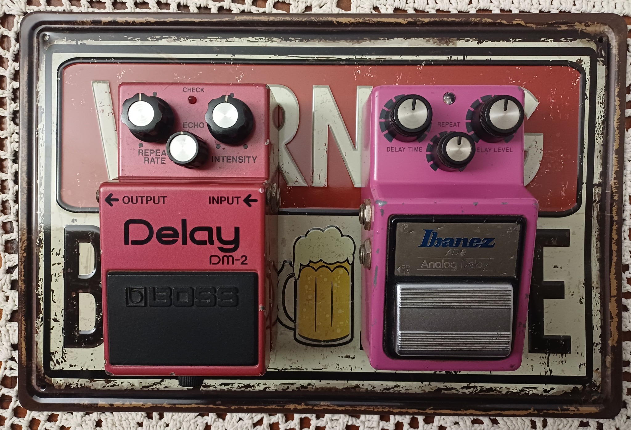 Boss DS-2 and Ibanez wah pedals are great