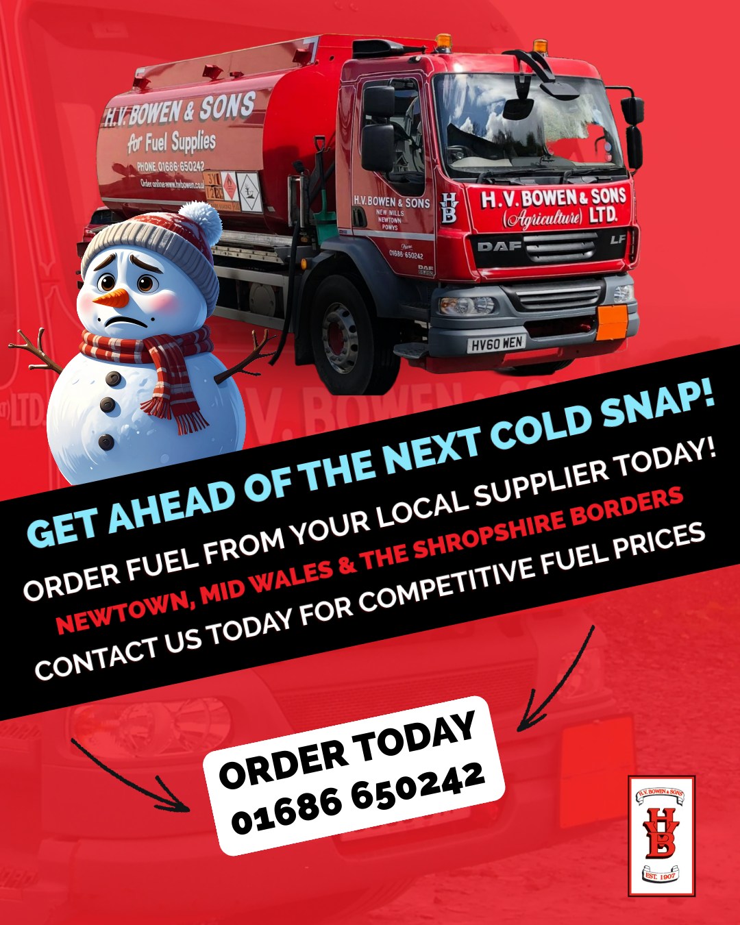 HV Bowen & Sons - Our fuel bowser was stolen from Tan y... | Facebook