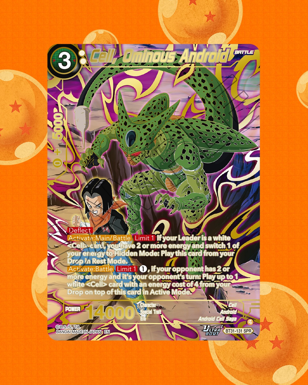 dragon ball super card game cell Fusion World When you play this card Card Reveals] The first white