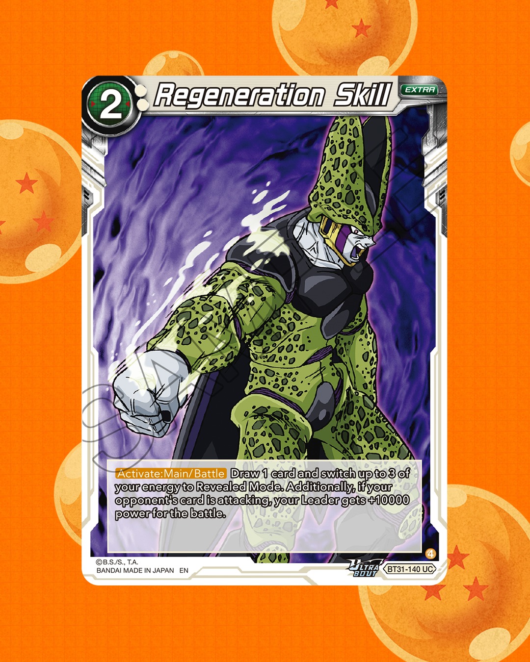 dragon ball super card game cell Fusion World Combo Energy Card Reveals] BT31-128 SR Cell,