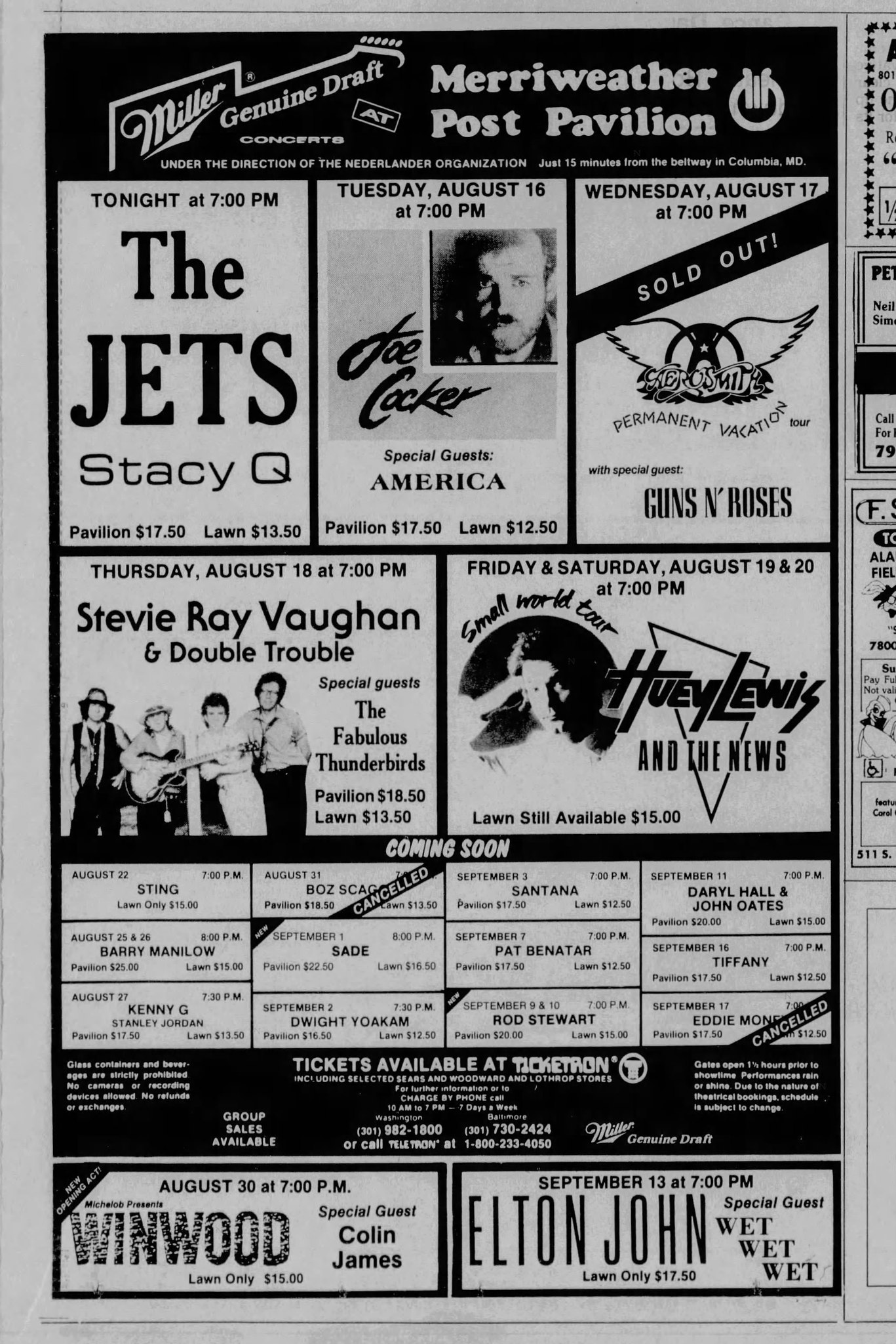 Aerosmith's 'Permanent Vacation' tour in Roanoke, Virginia