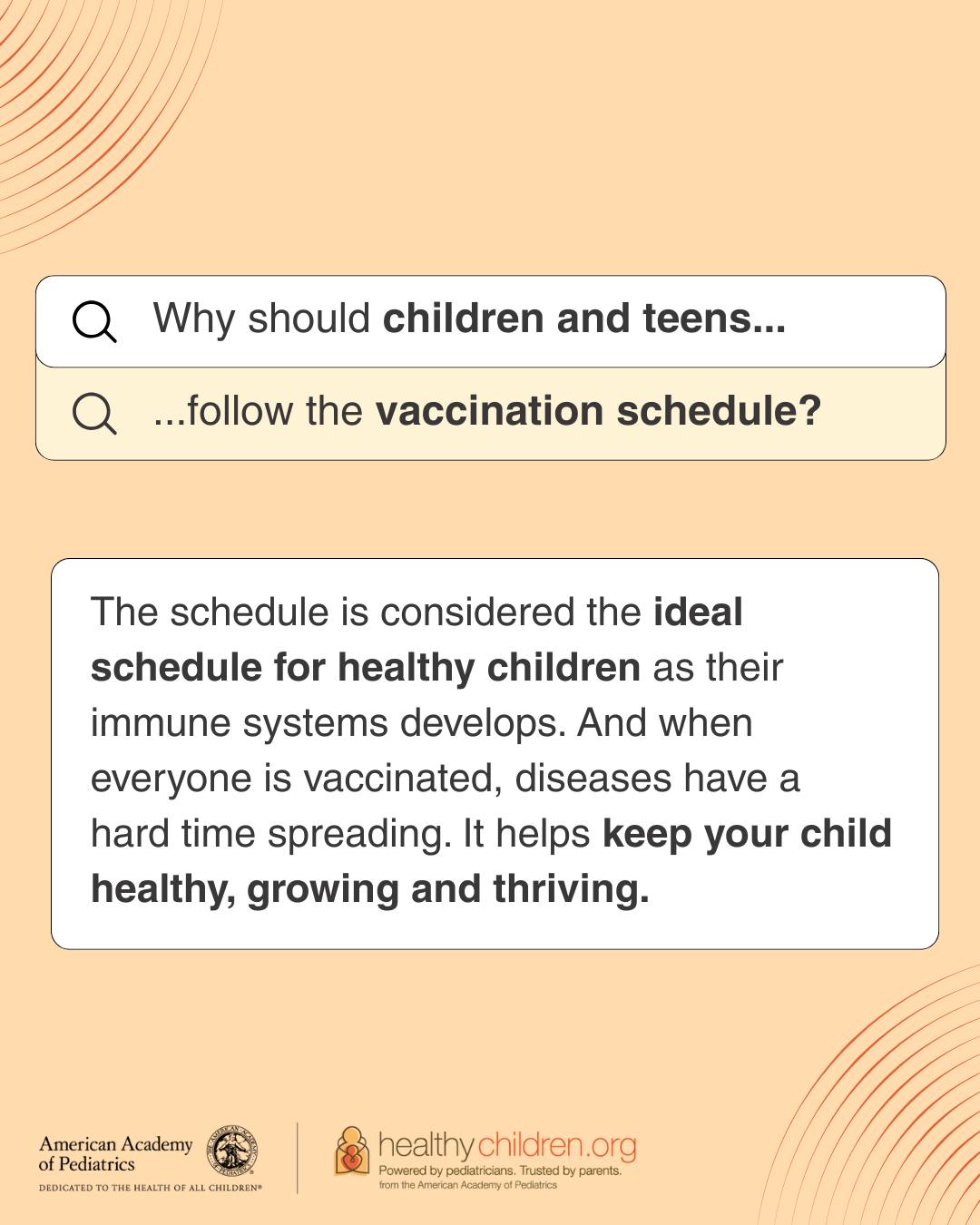 The AAP’s vaccine schedule... - The Children's Clinic, P.A. | Facebook