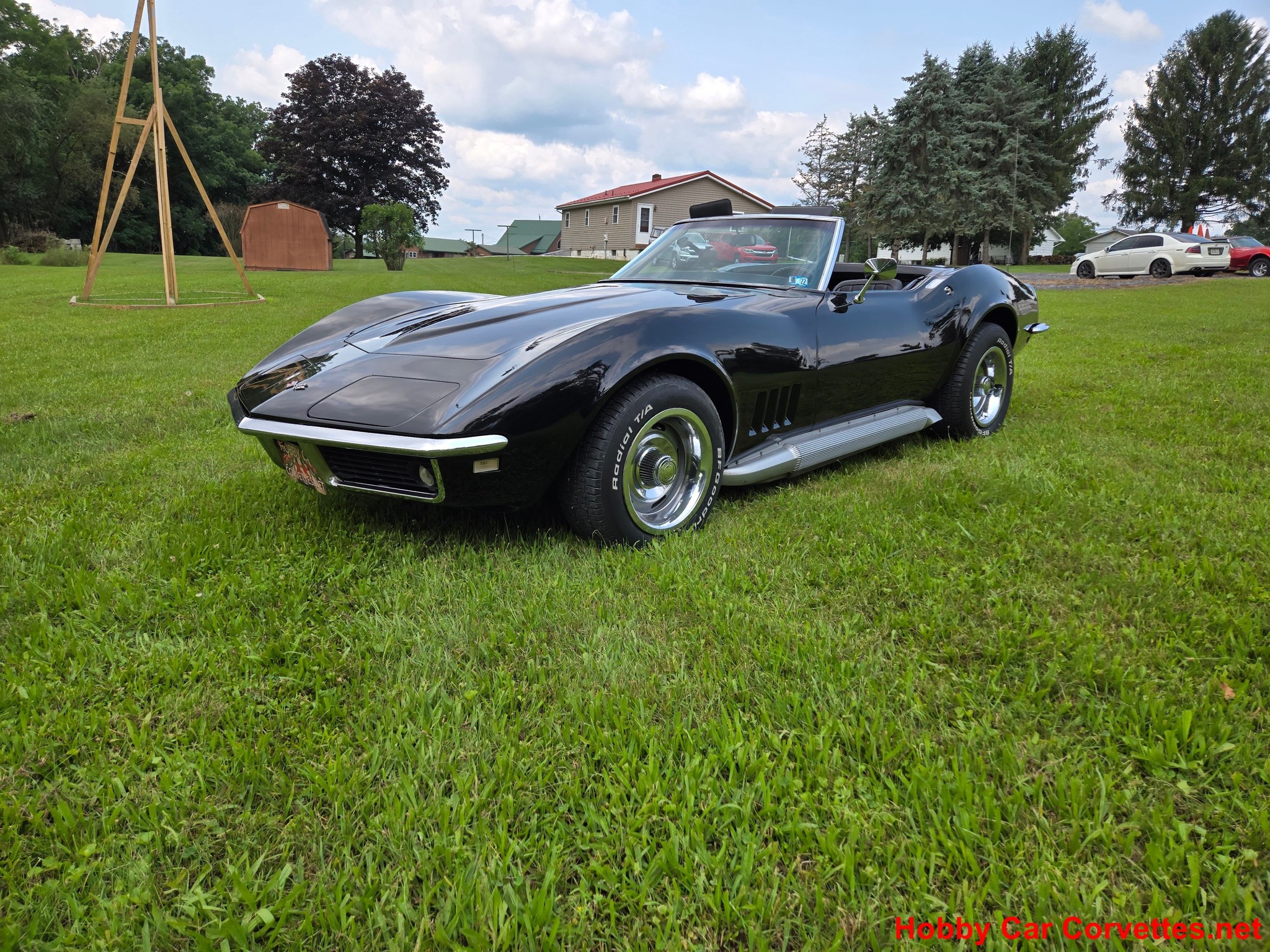 black★cat 1968 Triple Black Corvette Convertible 4spd For Sale CASH PRICE